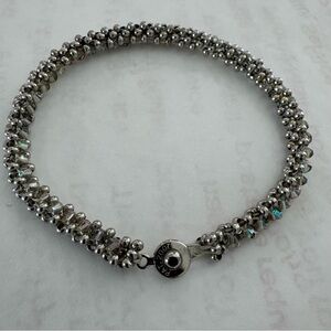 Silver Intricate Beaded Bracelet